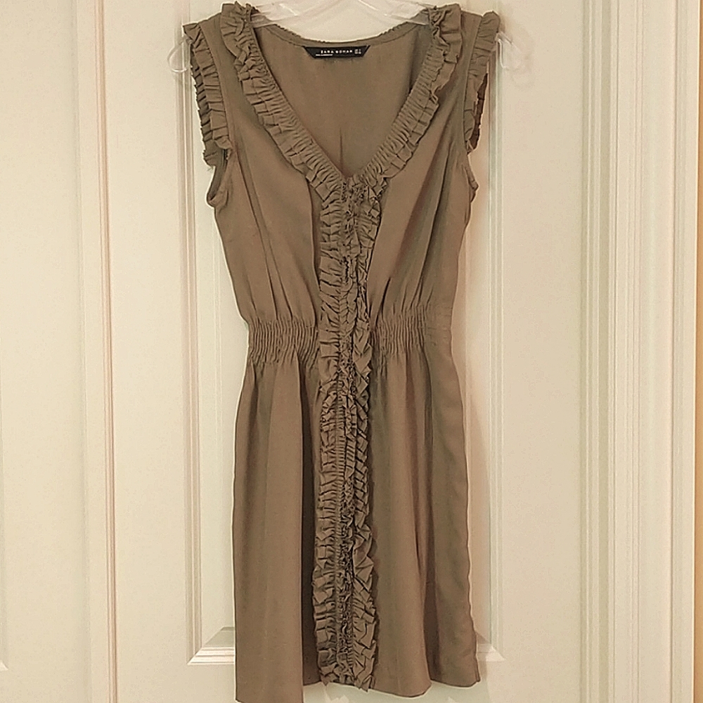 Zara sleeveless dress with ruffle details